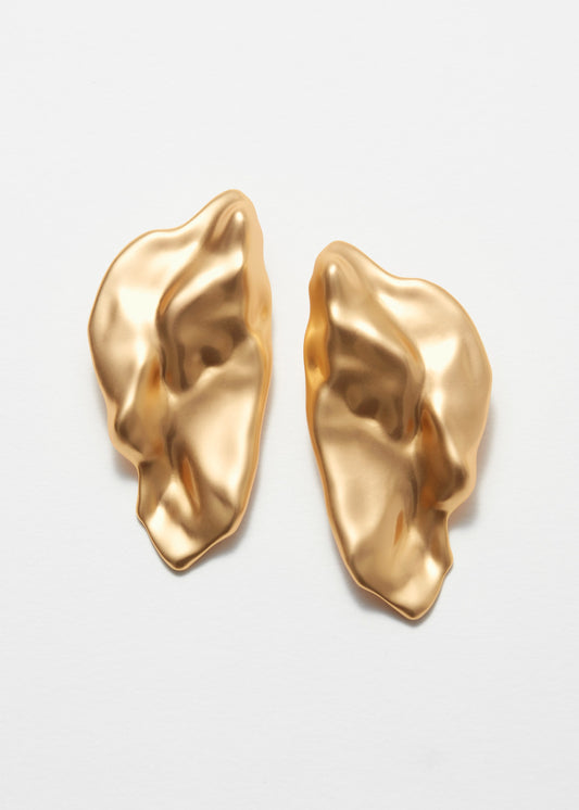 Oversized Irregular-Disc Earrings