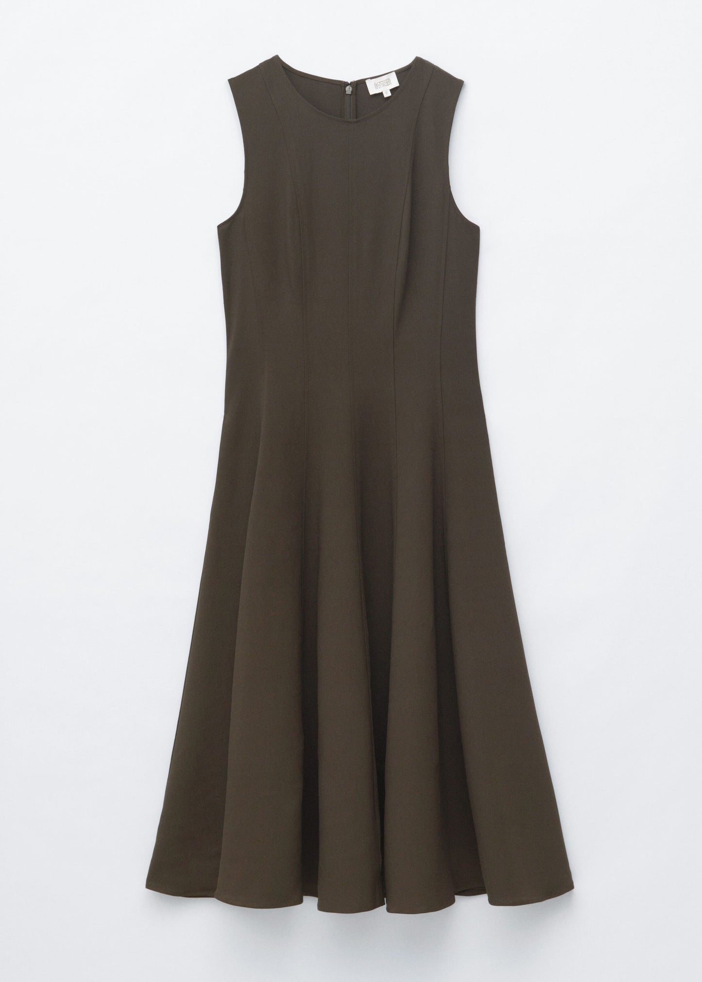 Vertical Cutline Midi Dress