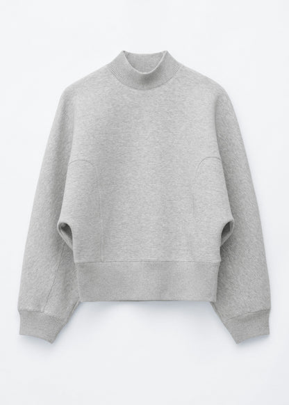 Mock Neck Scuba Sweatshirt