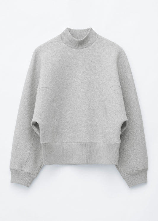Mock Neck Scuba Sweatshirt