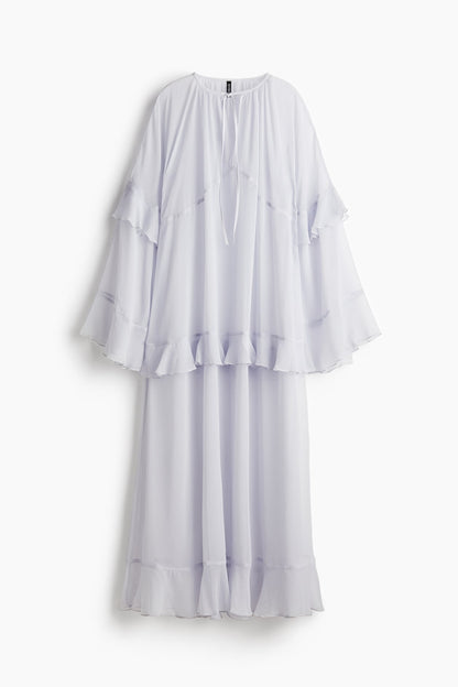 Flounced chiffon dress