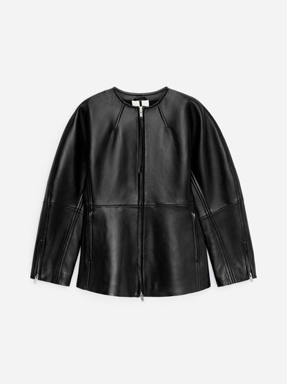 Sculptural Leather Jacket