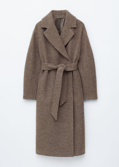 Voluminous Belted Wool Coat