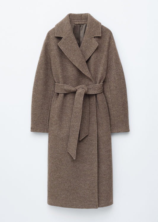 Voluminous Belted Wool Coat