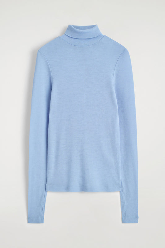 Merino Wool High-Neck Top