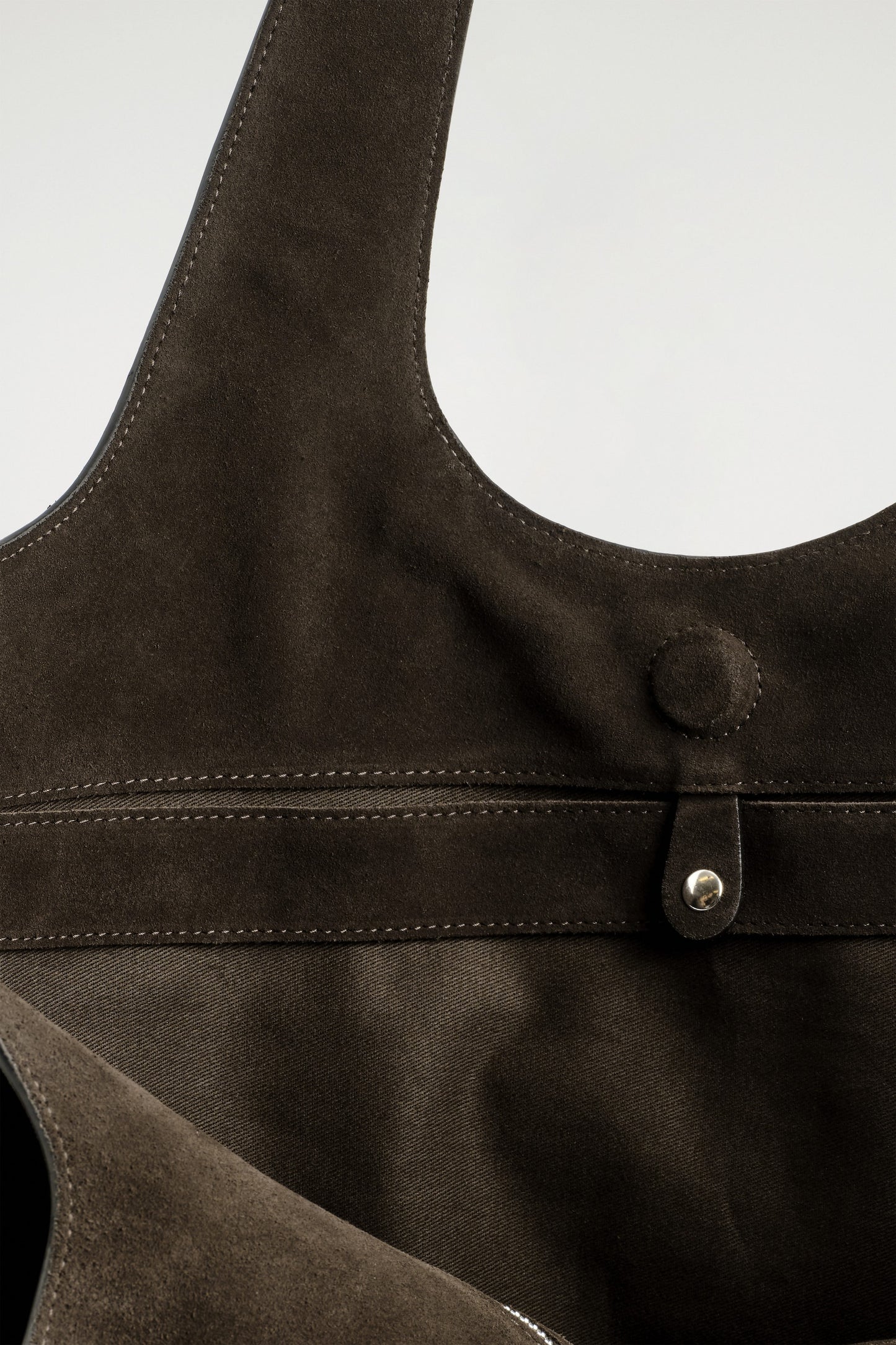 Sculpted suede tote bag