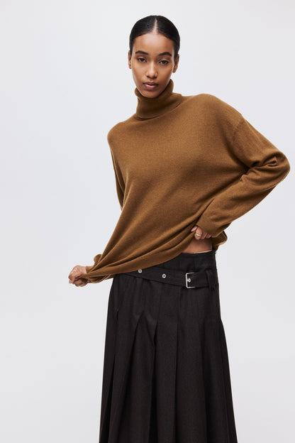 Cashmere polo-neck jumper