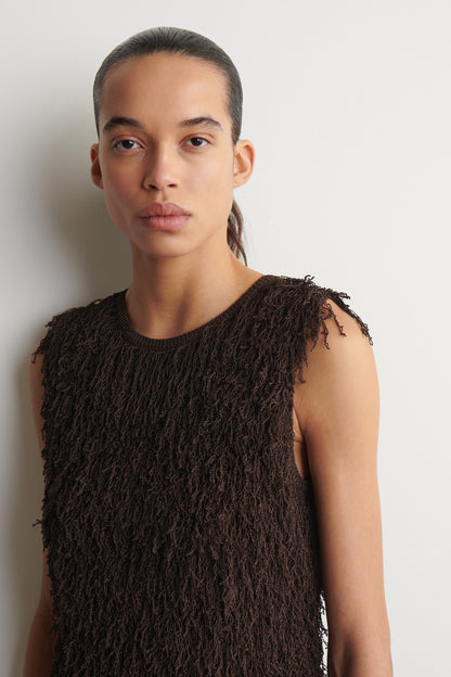 Fringed Knitted Top