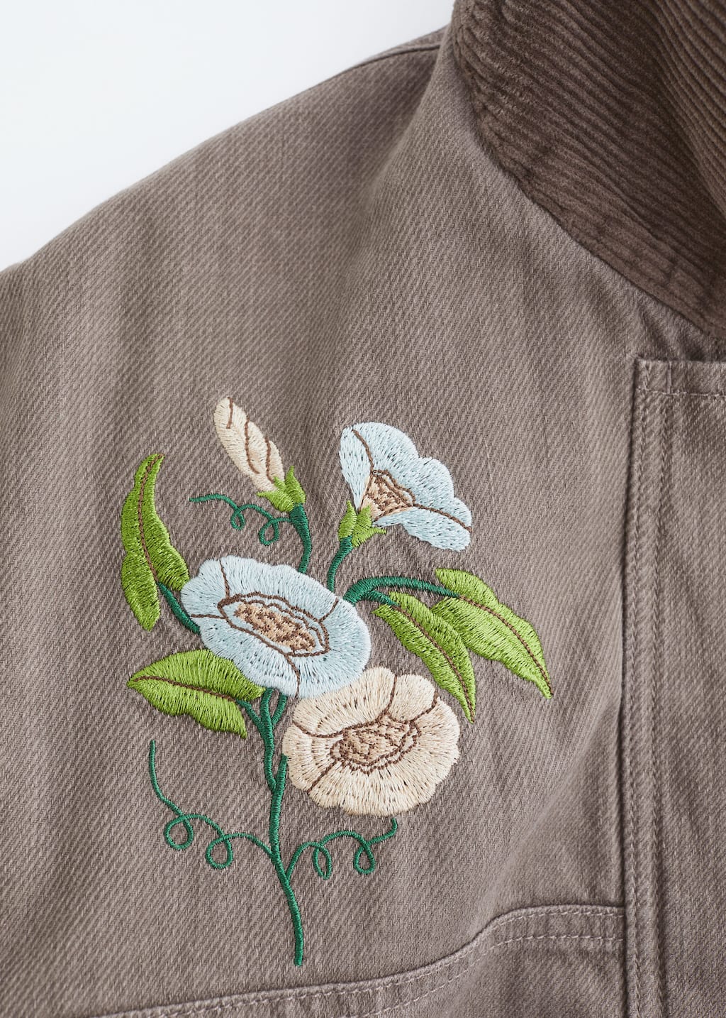 Embroidered Shirt Jacket