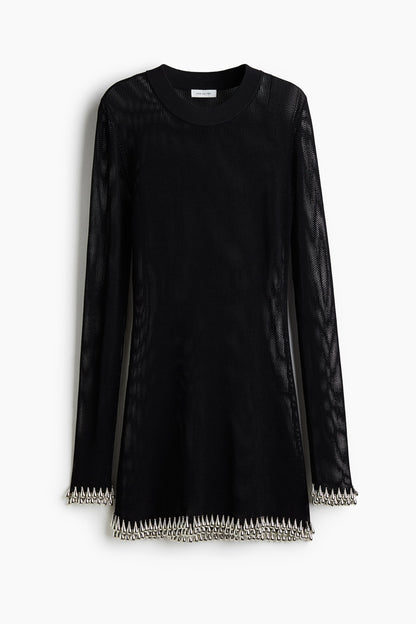 Bead-trimmed net top