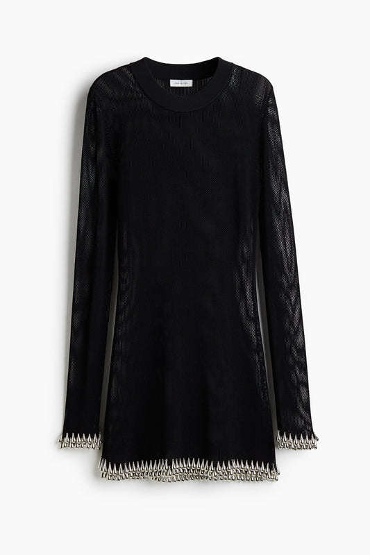 Bead-trimmed net top