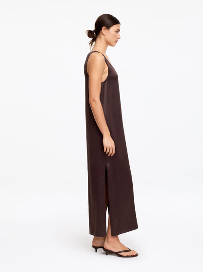Sleeveless Satin Dress