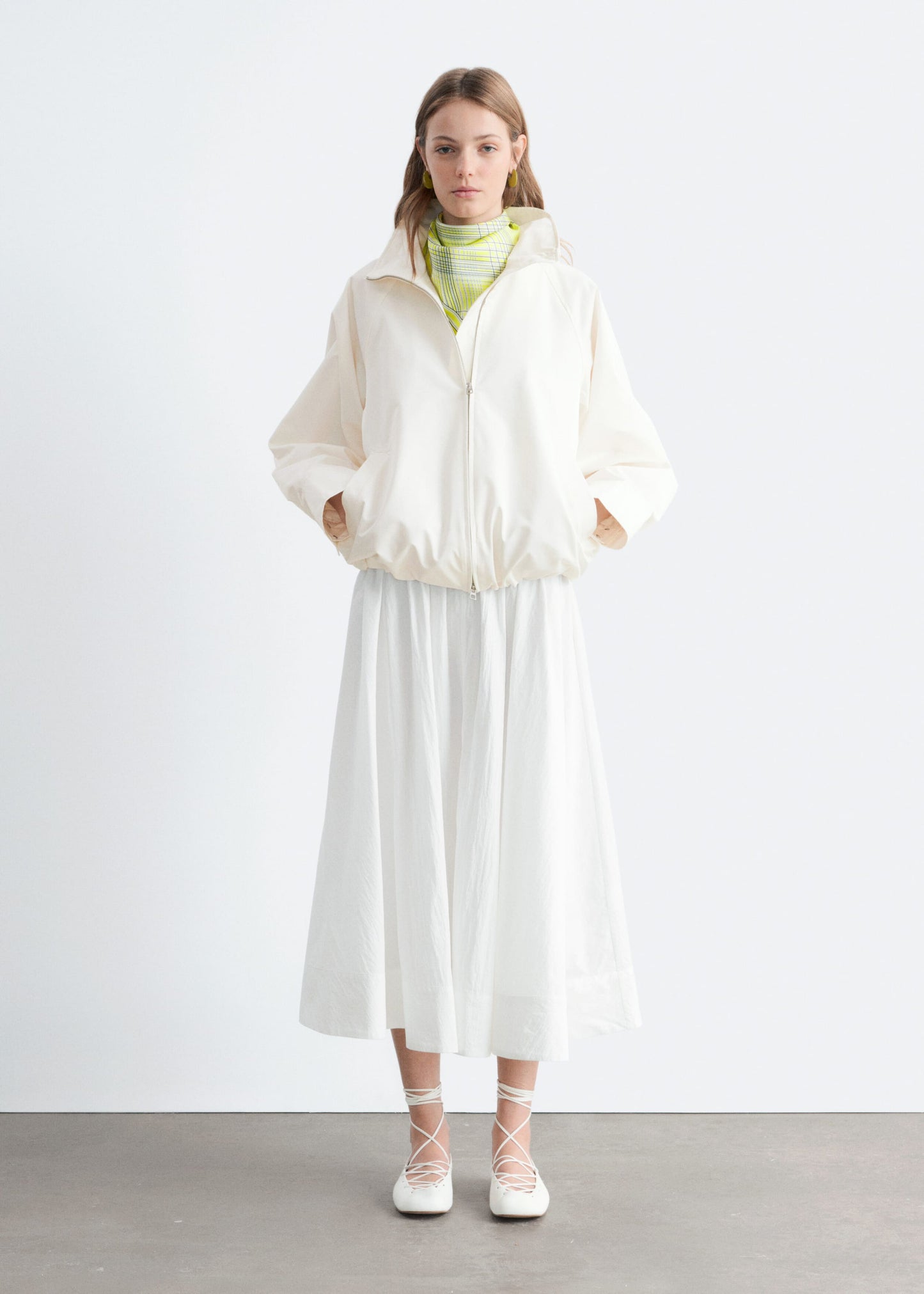 Zip-Up Twill Jacket