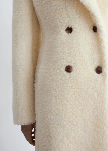 Wool Shearling Maxi Coat