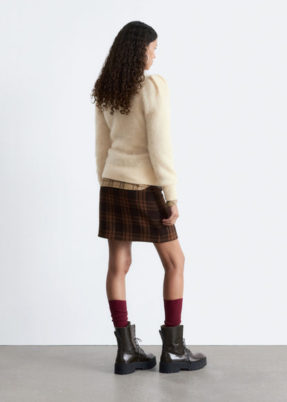 Mohair-Blend Puff-Sleeve Jumper