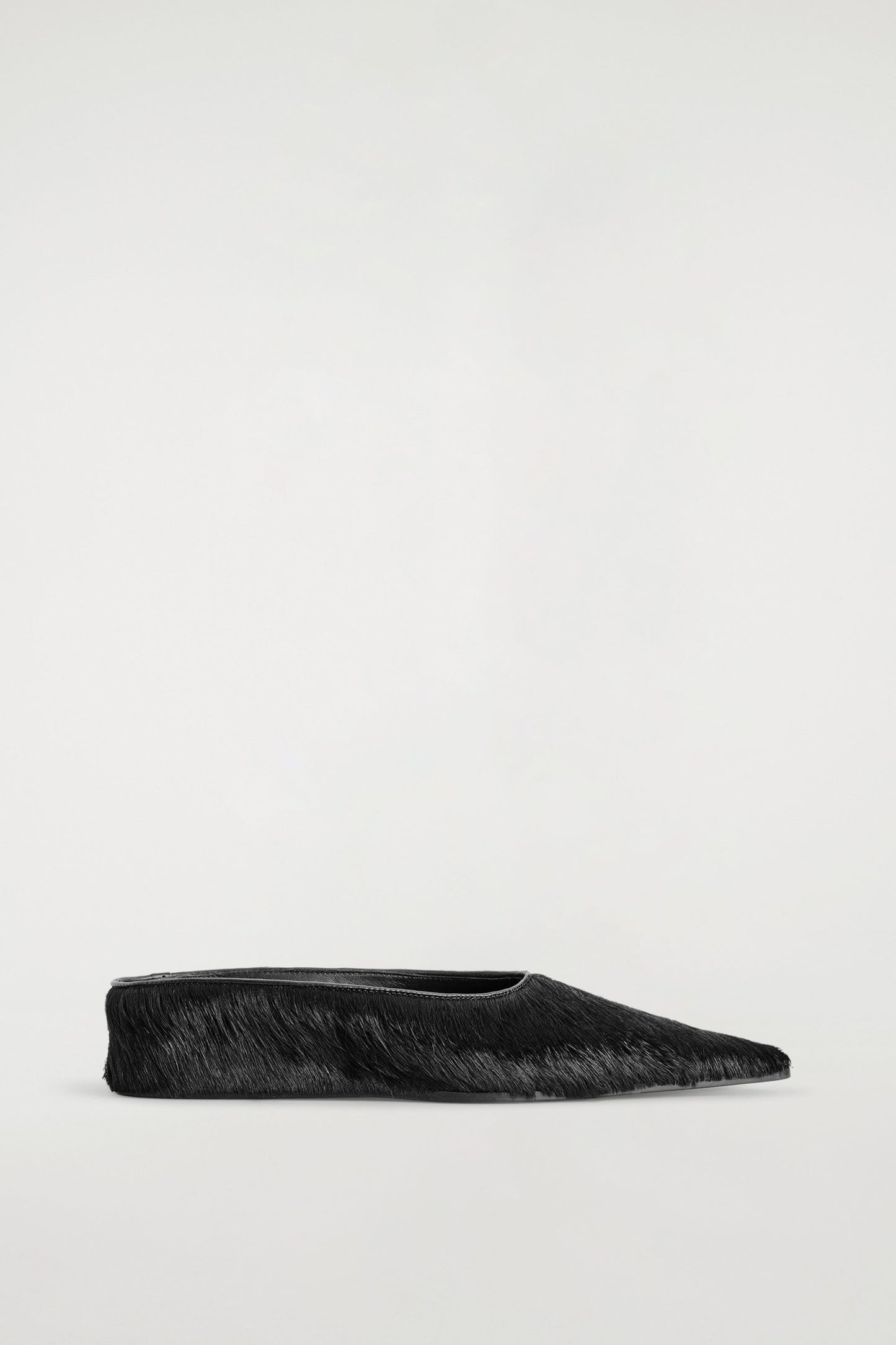 Pointed Pony Hair Mules