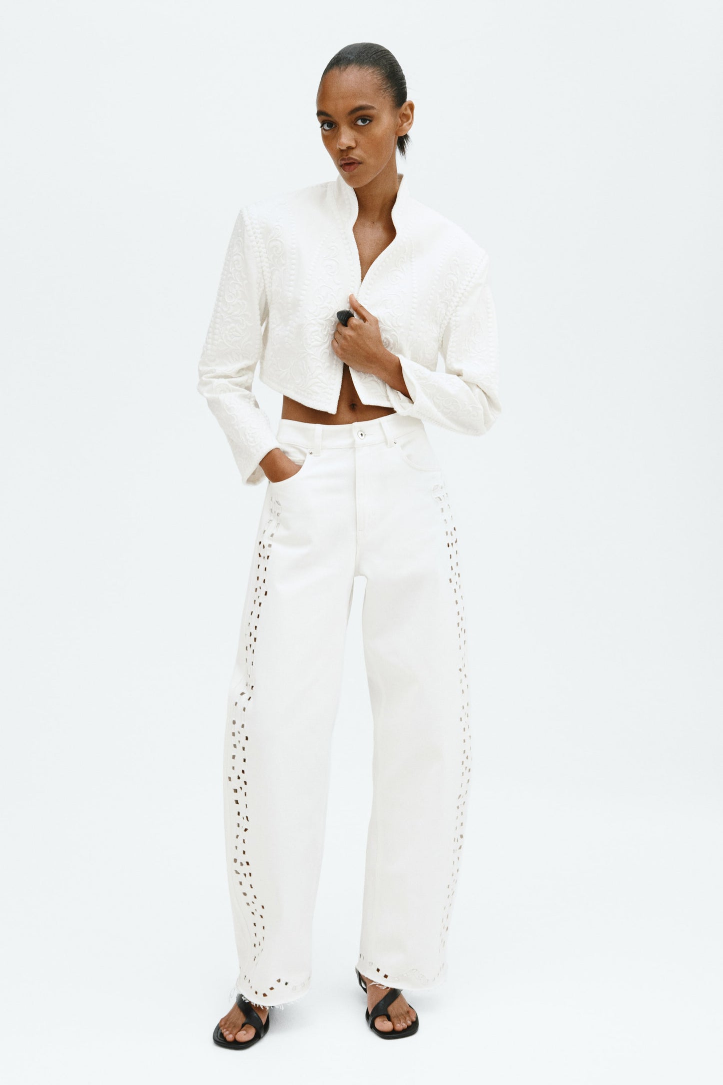 Broderie anglaise jeans