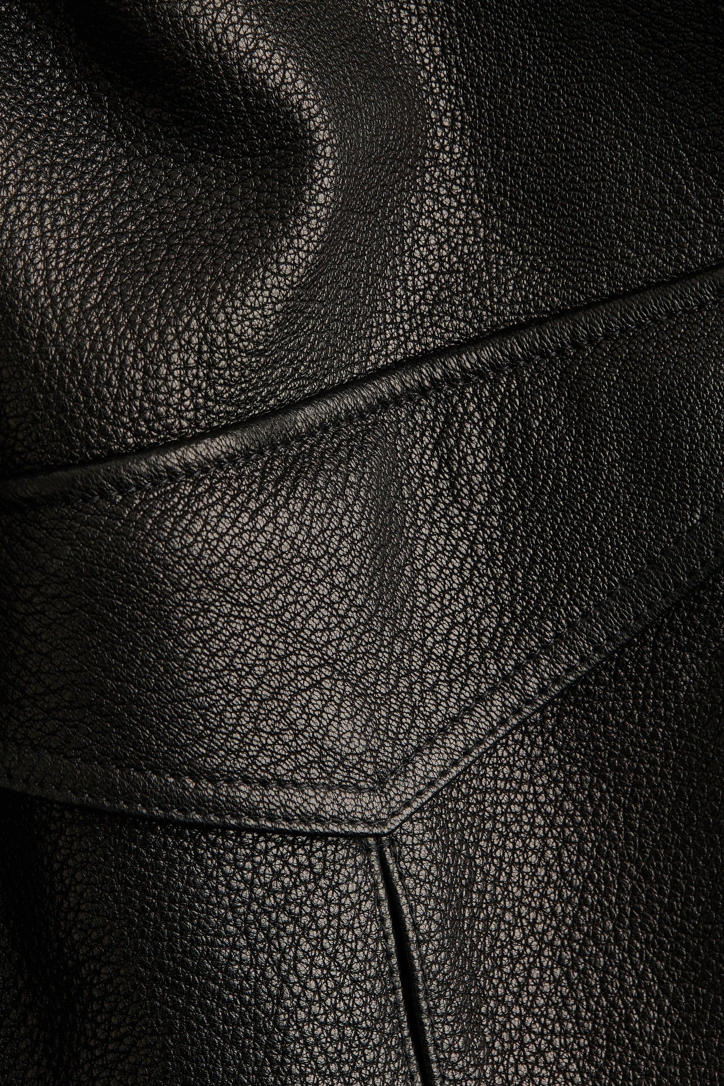 Peplum leather jacket