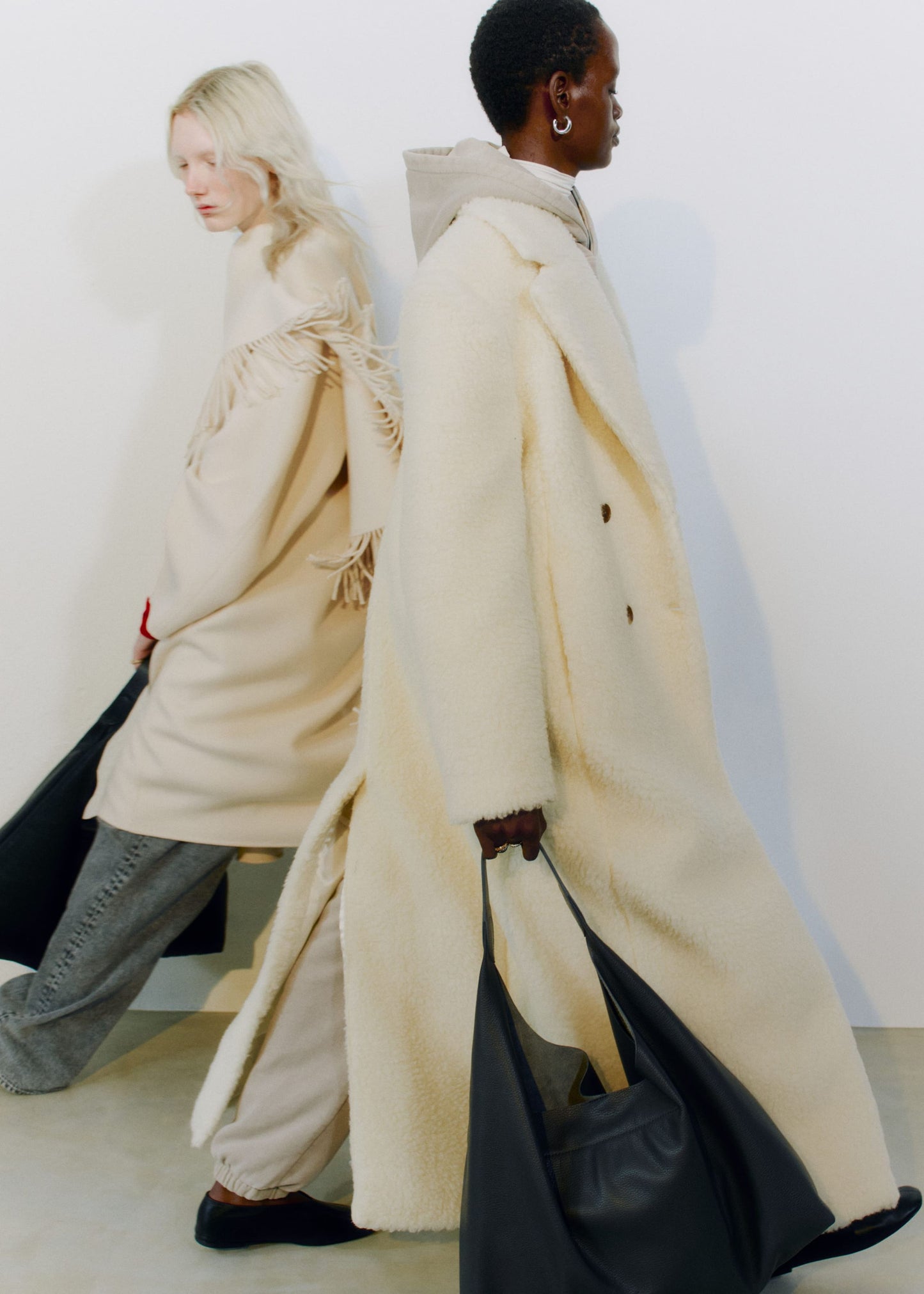 Wool Shearling Maxi Coat