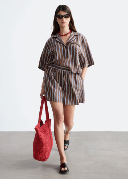 Voluminous Boxer-Style Shorts