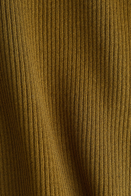 Rib-knit shoulder-pad top