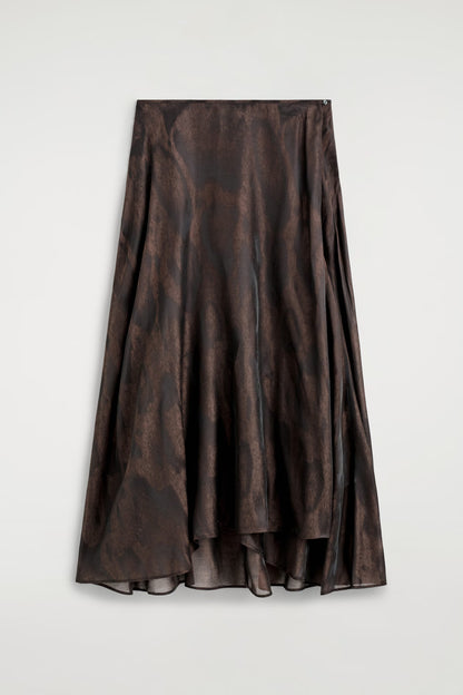 Jacquard handkerchief midi skirt