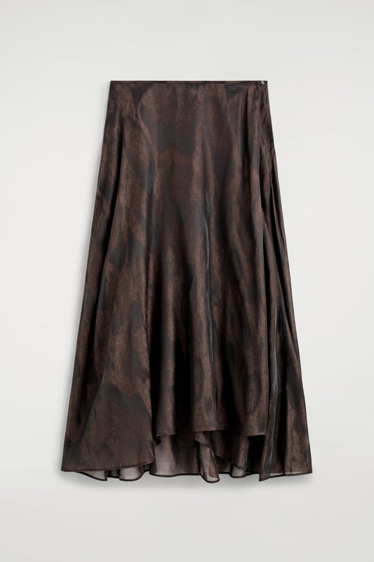 Jacquard handkerchief midi skirt