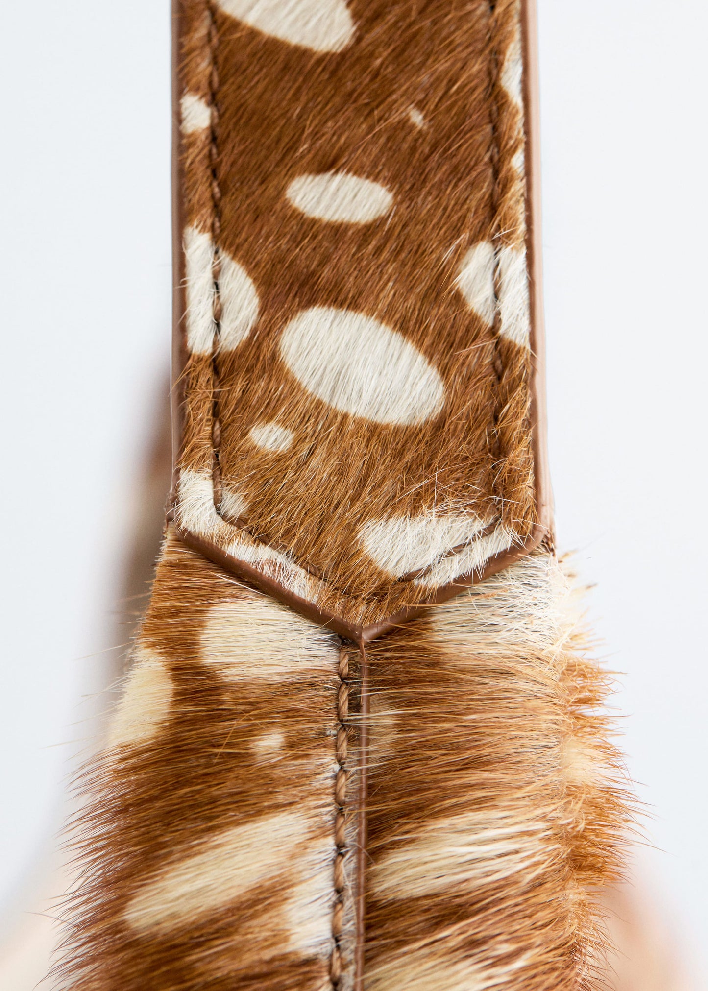 Deer-Print Leather Tote