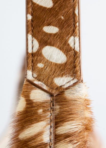Deer-Print Leather Tote