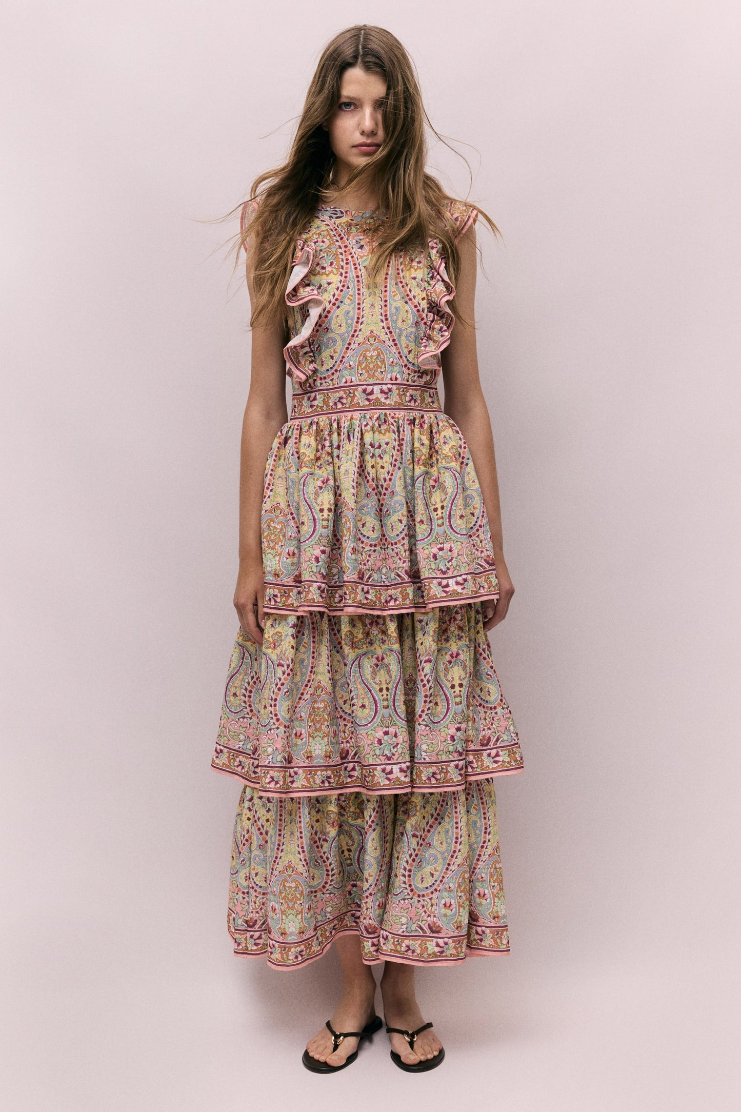 Frill-trimmed dress