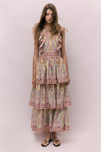 Frill-trimmed dress