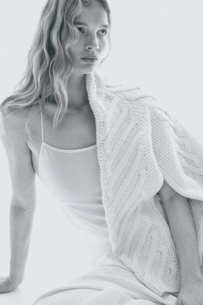 Lace-trimmed strappy top