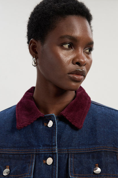 Denim and Cord Mix Jacket