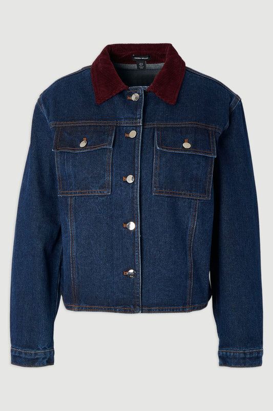Denim and Cord Mix Jacket