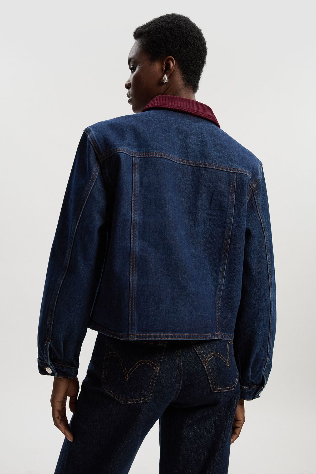 Denim and Cord Mix Jacket