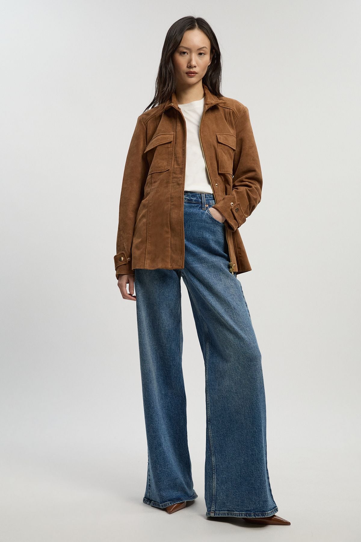 Suede Utility Jacket