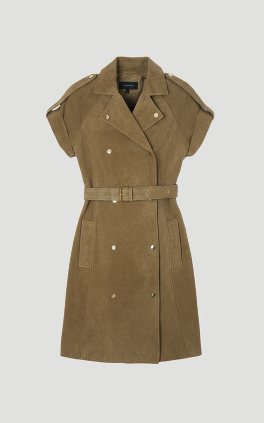 Suede Utility Mini Dress