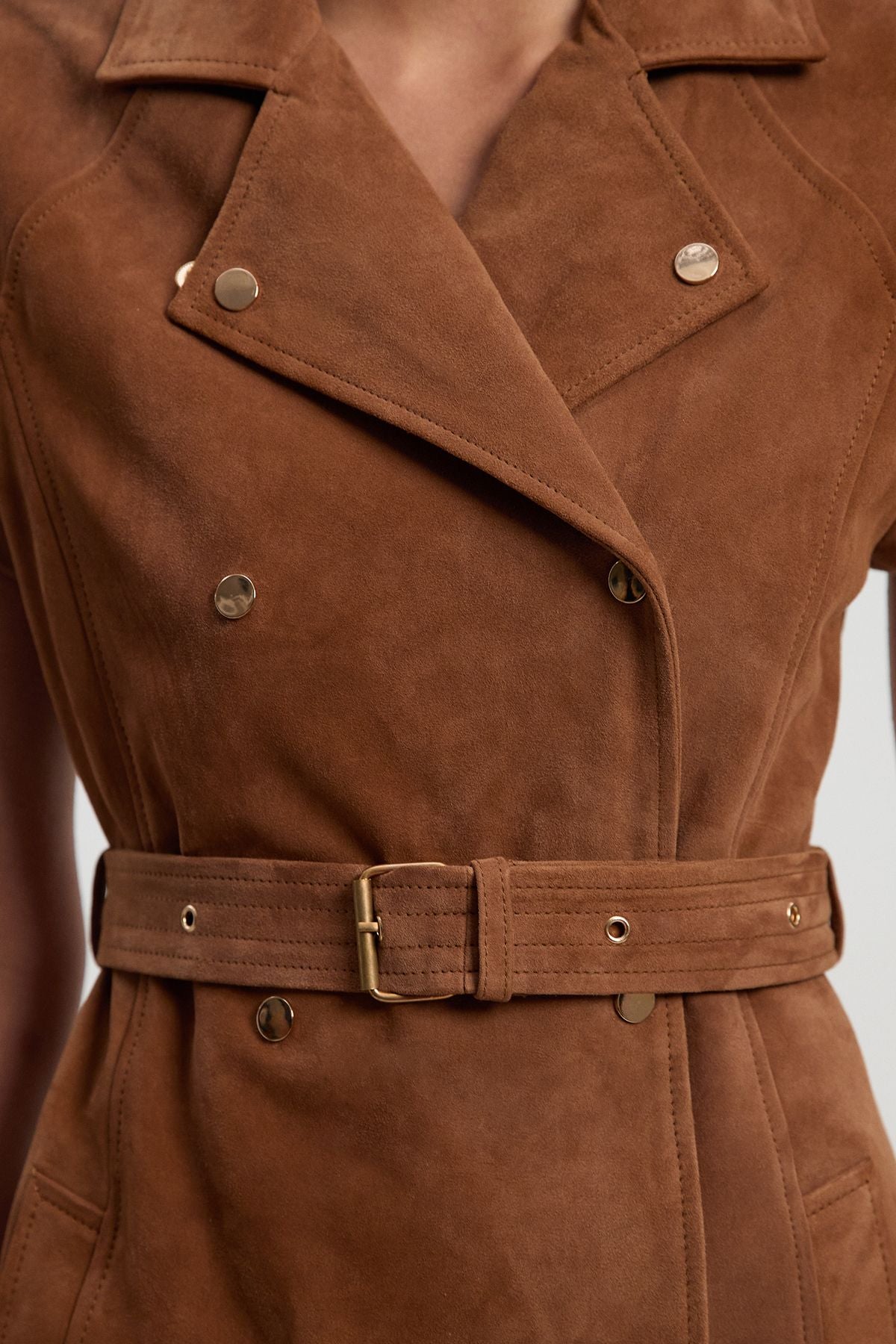 Suede Utility Mini Dress