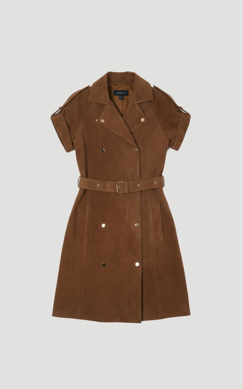 Suede Utility Mini Dress