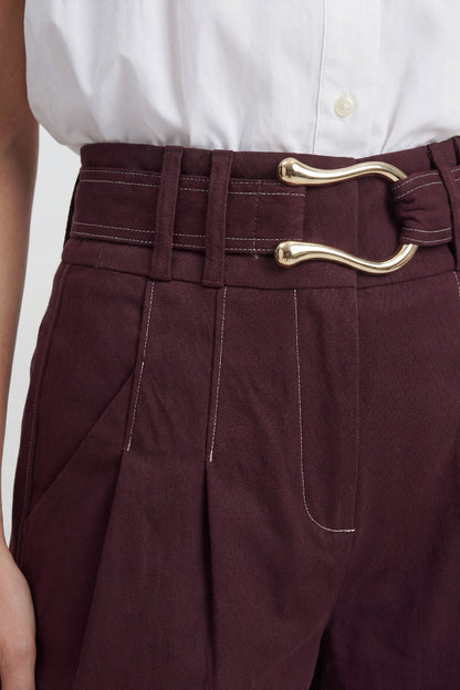 Tailored Top Stitch Detail Bermuda Culotte