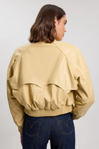 Leather Bomber Jacket