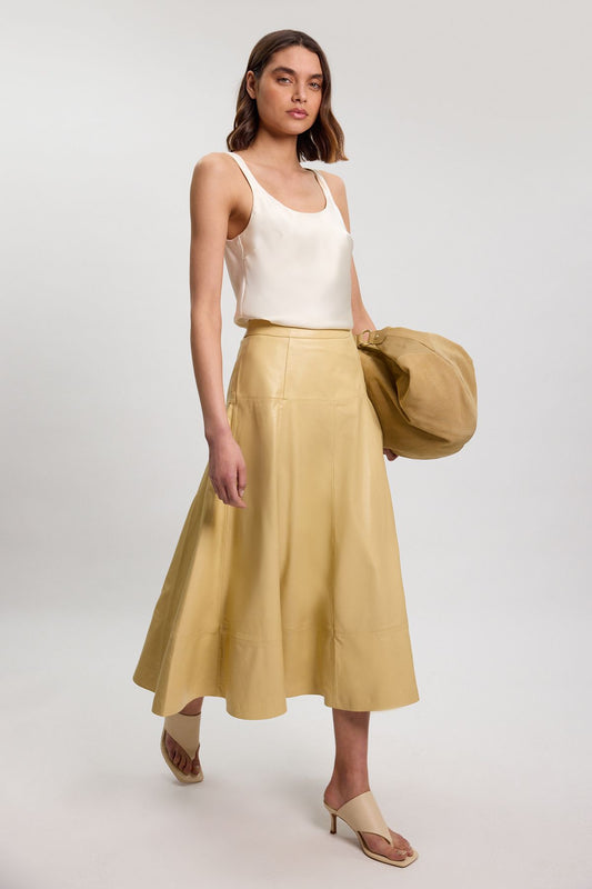 Leather Full Skirt
