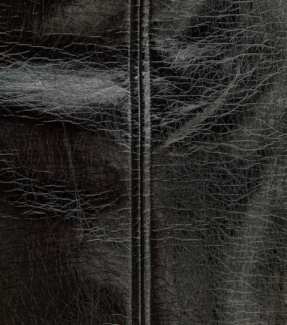 Black Cracked Faux Leather Midi Skirt