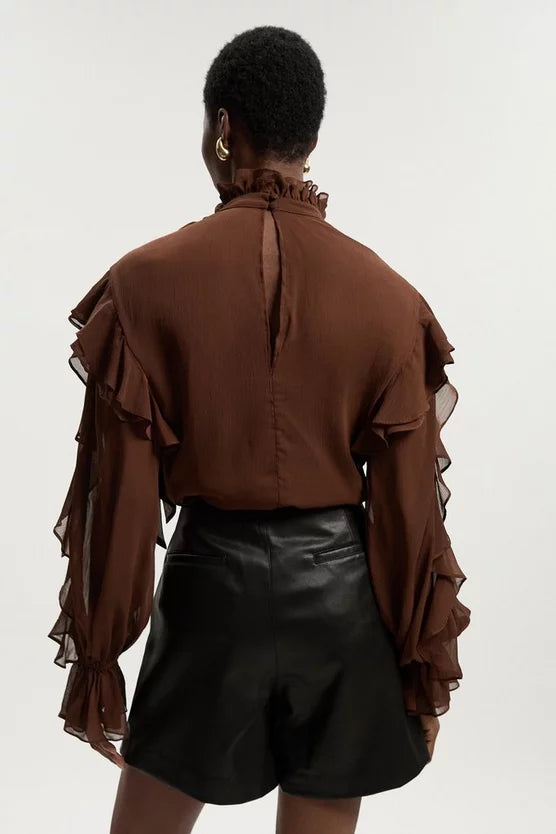 Faux Leather Skort