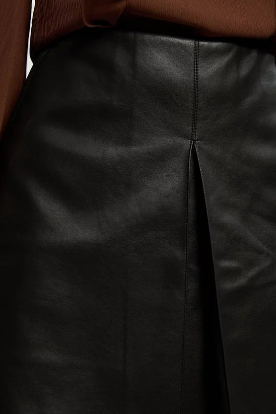 Faux Leather Skort