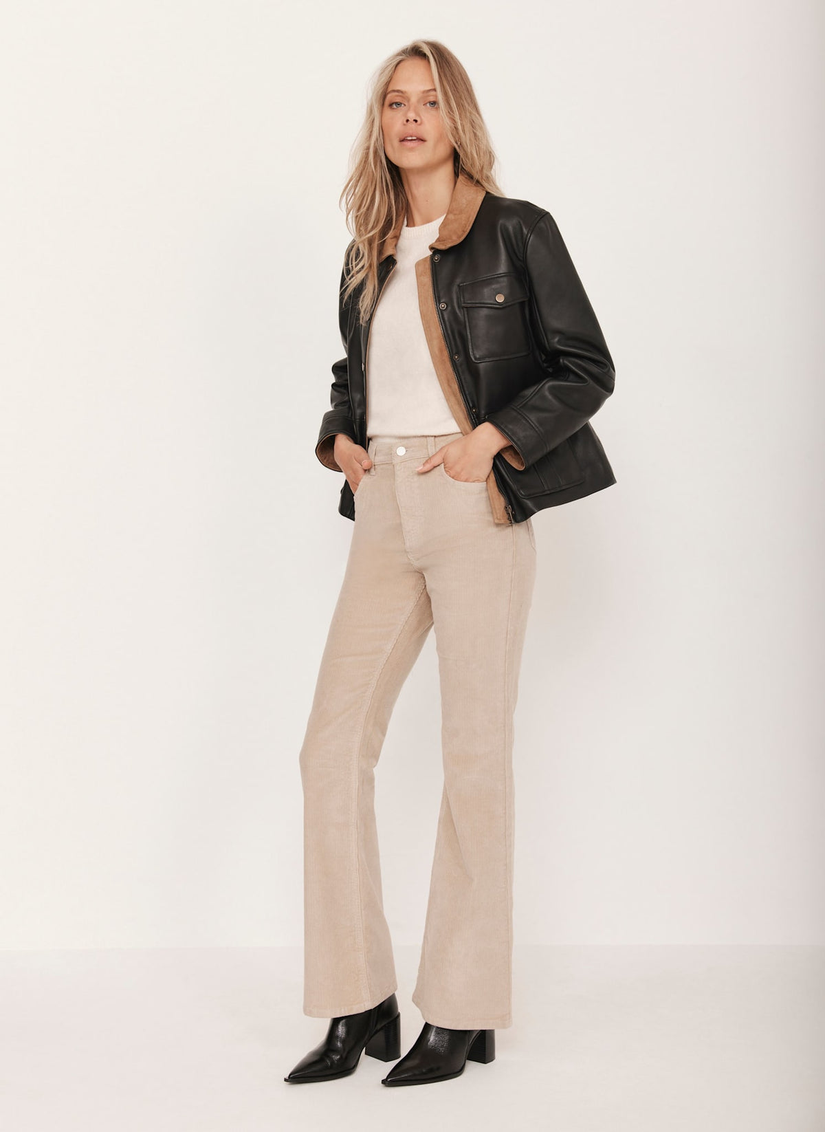 Black Leather Barn Jacket