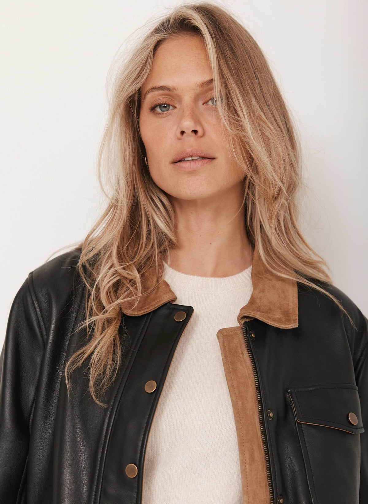 Black Leather Barn Jacket