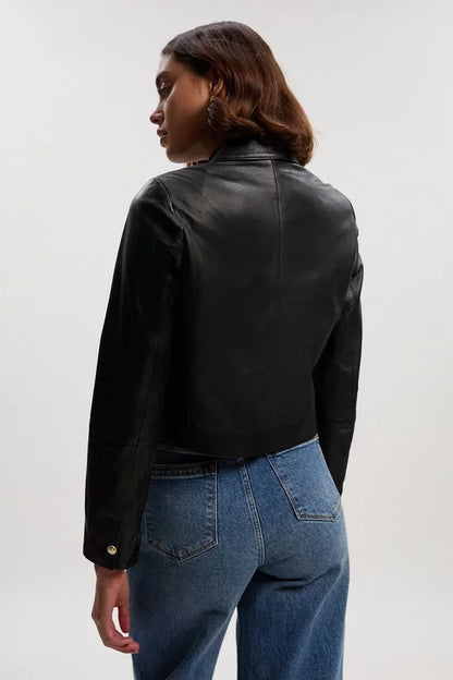 Leather Pocket Tailored Jacket