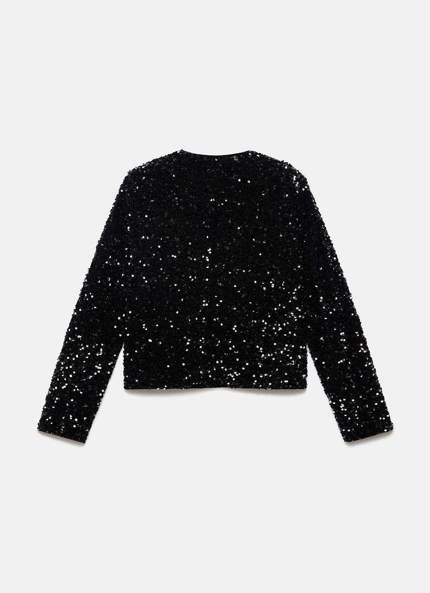 Black Sequin Bow Detail Jacket