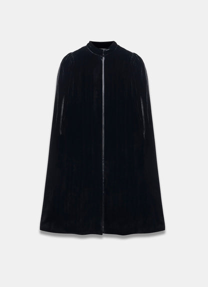 Black Velvet Longline Cape